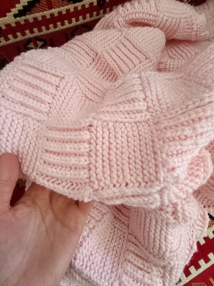 Pembe Örgü Çocuk Battaniyesi - Görsel 5