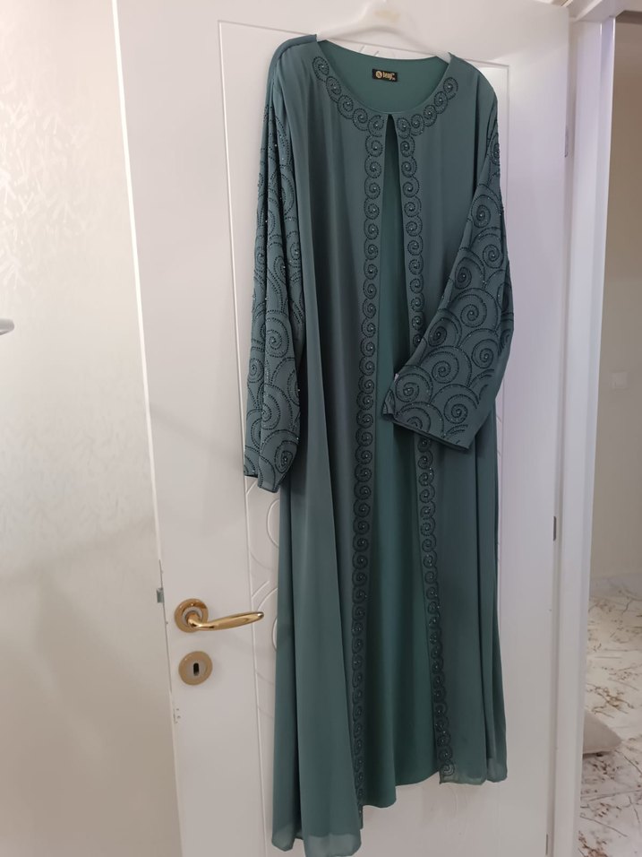 Nakışlı Uzun Kollu Bohem Kadın Elbise - Görsel 2