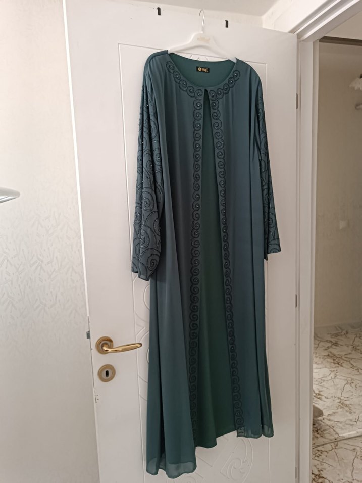 Nakışlı Uzun Kollu Bohem Kadın Elbise - Görsel 3