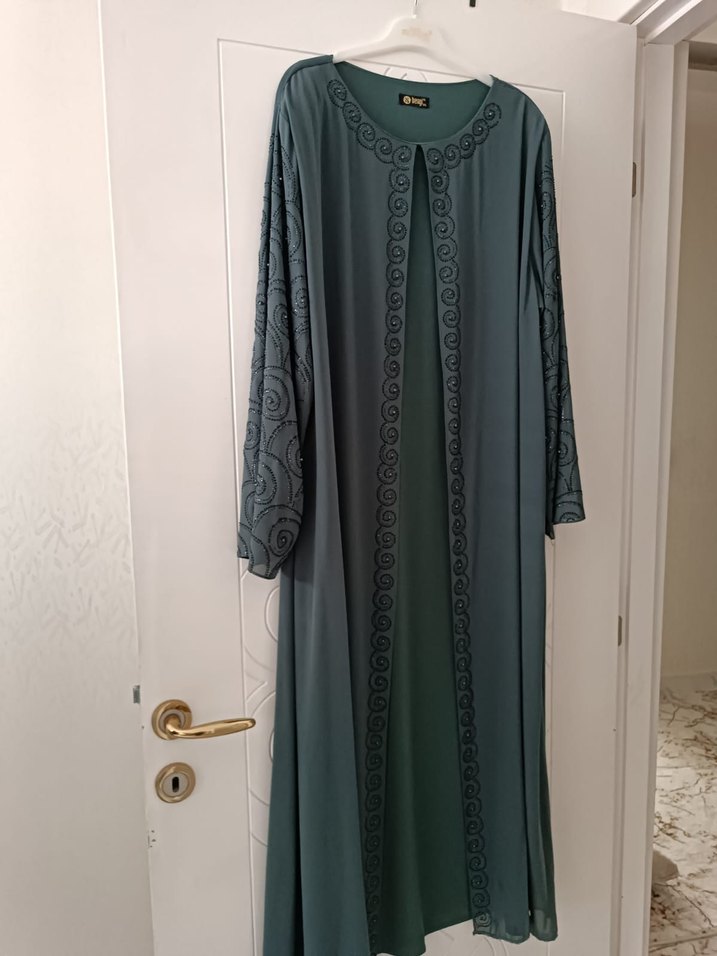 Nakışlı Uzun Kollu Bohem Kadın Elbise - Görsel 4