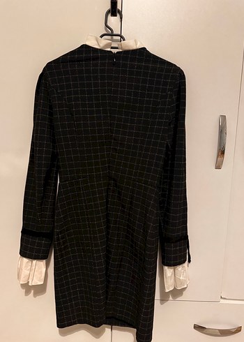 ADL ofis stili beyaz yaka mini elbise - Görsel 3