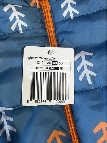 4 Yaş Beden mavi Renk Ebebek erkek çocuk mont