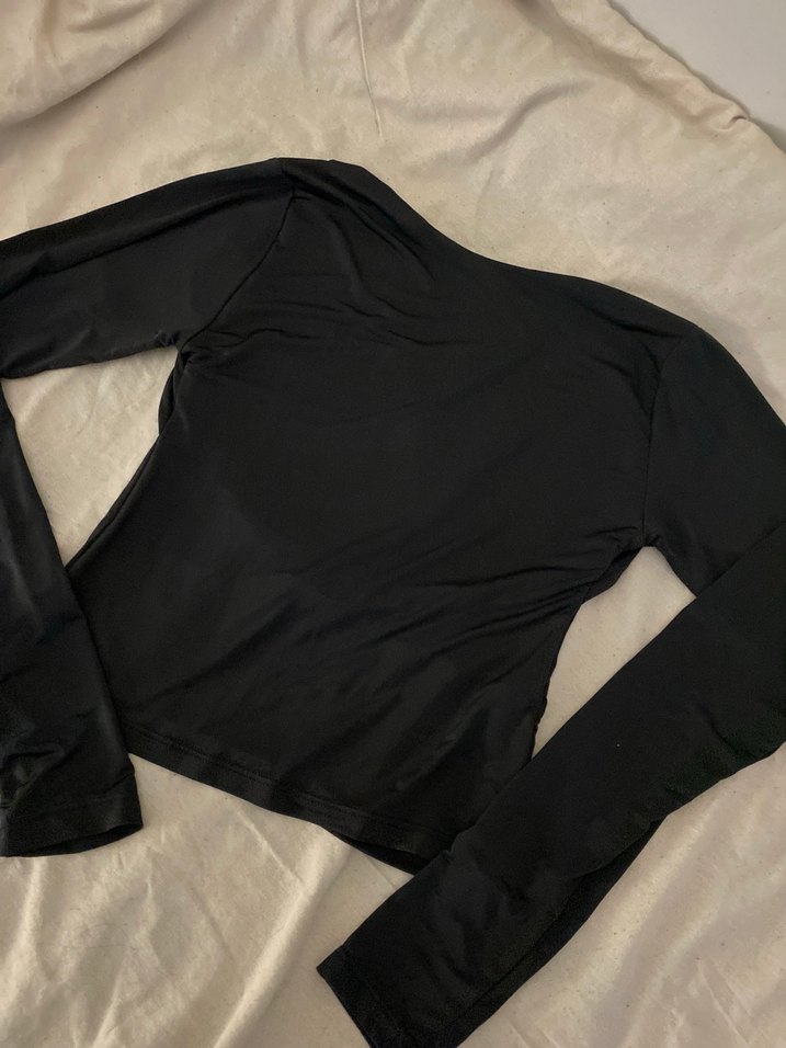 Siyah Uzun Kollu Kadın Bluz - Görsel 4