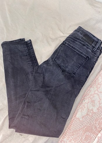 Siyah Kadın Dar Kesim Denim Pantolon - Görsel 4