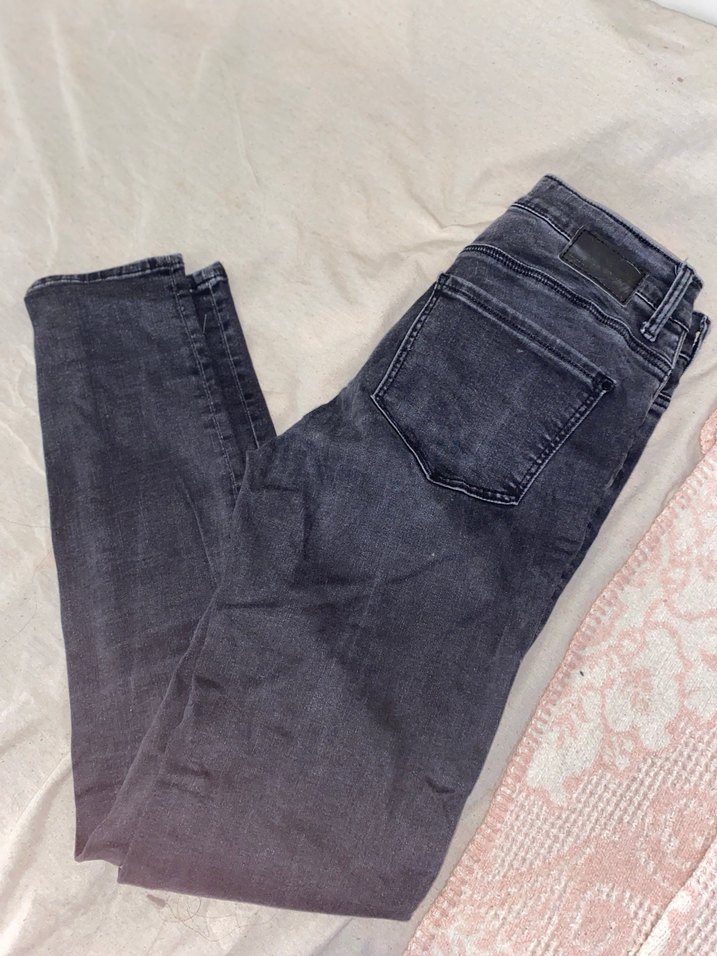 Siyah Kadın Dar Kesim Denim Pantolon - Görsel 4