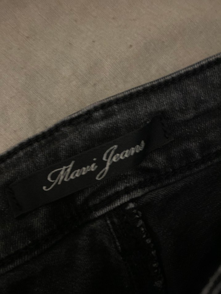 Siyah Kadın Dar Kesim Denim Pantolon - Görsel 2