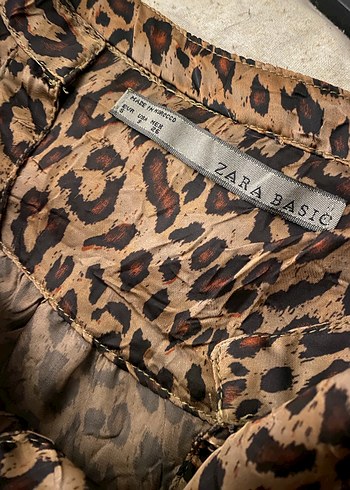 Leopar Desenli V Yaka Kadın Gömlek - Görsel 3