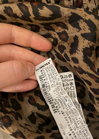 Leopar Desenli V Yaka Kadın Gömlek - Görsel 4