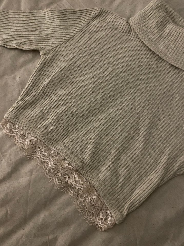 Ekru Balıkçı Yaka Triko Kadın Kazak - Görsel 3