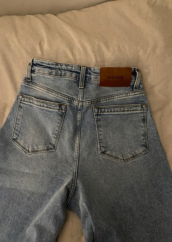 Mavi Bol Kesim Kadın Kot Pantolon - Görsel 5