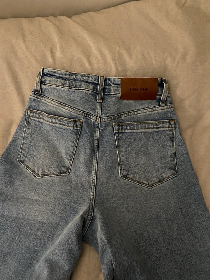 Mavi Bol Kesim Kadın Kot Pantolon - Görsel 5