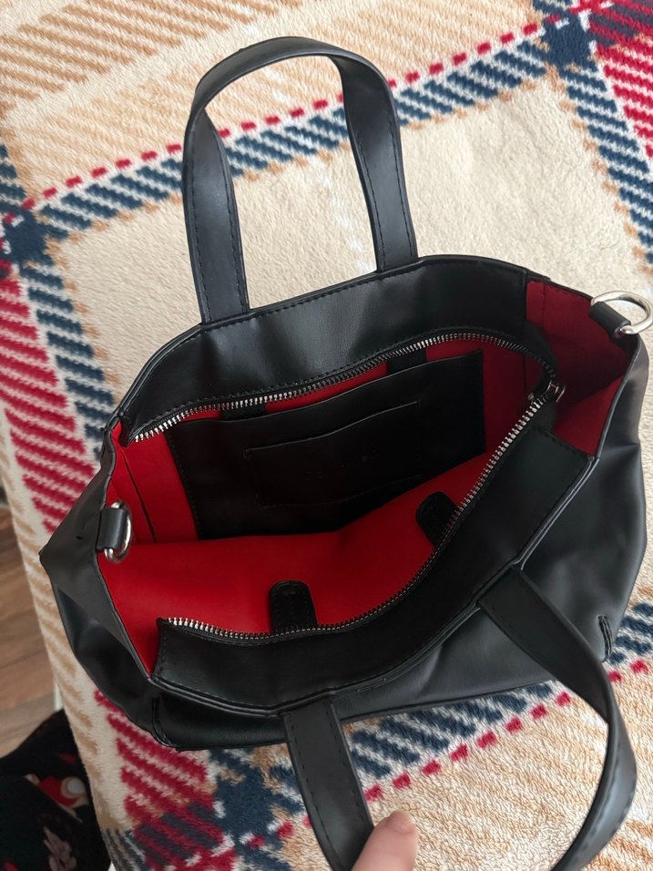 Calvin Klein Siyah Deri Kadın El Çantası - Görsel 2