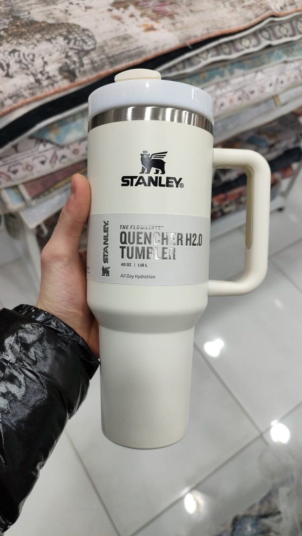 Stanley Pastel Bej Büyük Kulplu Termos Bardak - Görsel 2