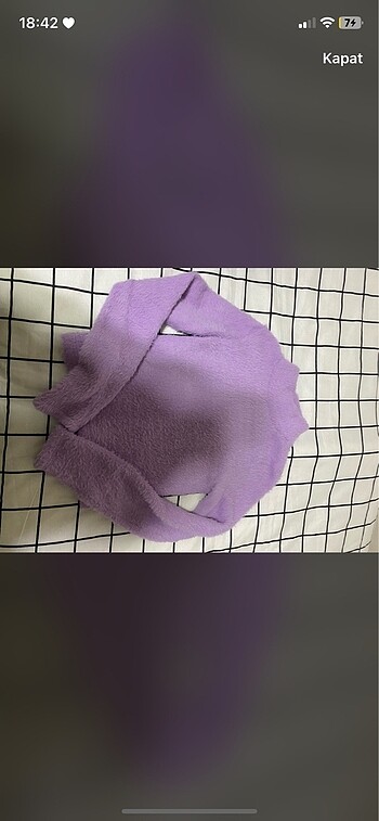 mor yünlü crop