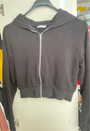 siyah crop ceket