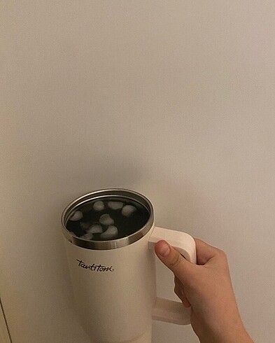 Tantitoni 1.2L Bej Paslanmaz Çelik Pipetli Termos