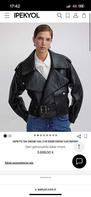 İpekyol biker ceket