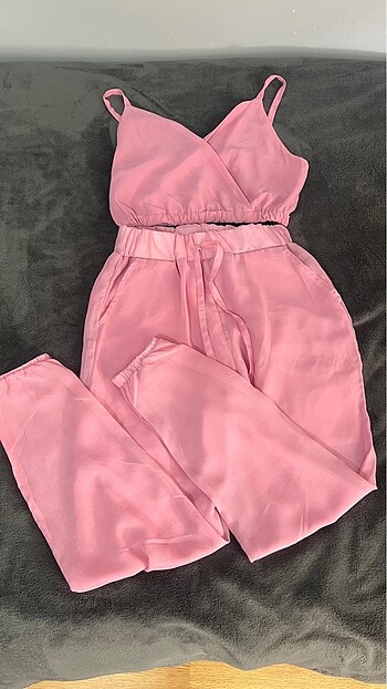 Pembe takım tülden ikili takım