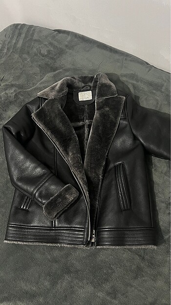 Siyah gri biker mont