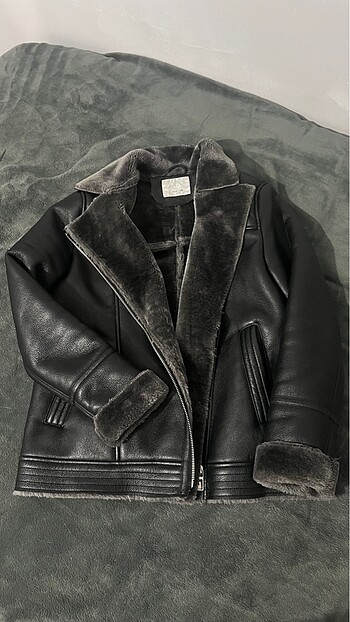 Zara Siyah gri biker mont