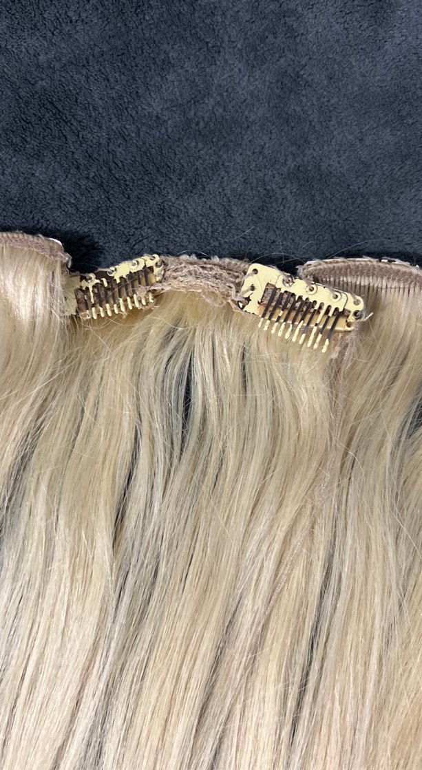 Platin sarısı gerçek sac cıt cıt postiş - Görsel 4