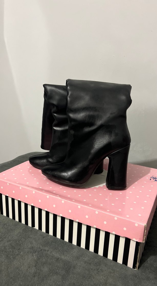Siyah Deri Dizüstü Bot - Görsel 2