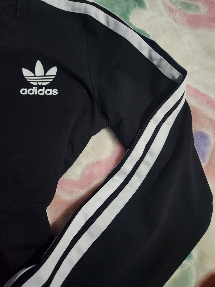 Adidas S Beden Siyah Sweatshirt - Görsel 2