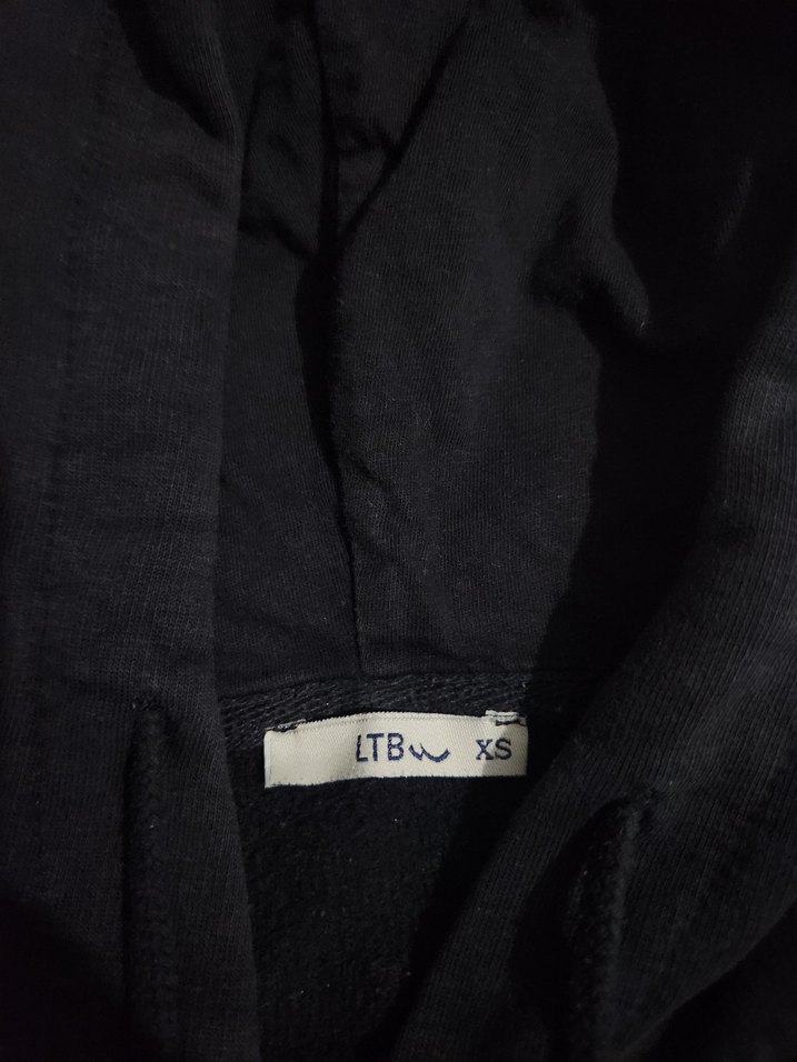 LTB XS Beden Siyah Fermuarlı Cepli Sweatshirt. - Görsel 3