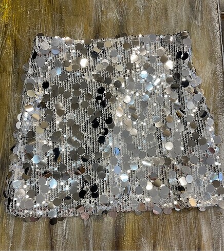 Zara silver payetli etek