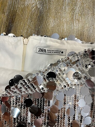 Zara Zara silver payetli etek