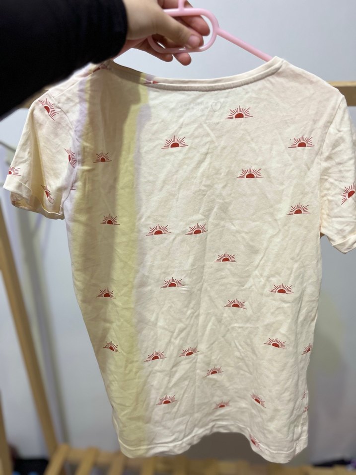 Kız Çocuk Pembe Baskılı Kısa Kollu Tişört - Görsel 3