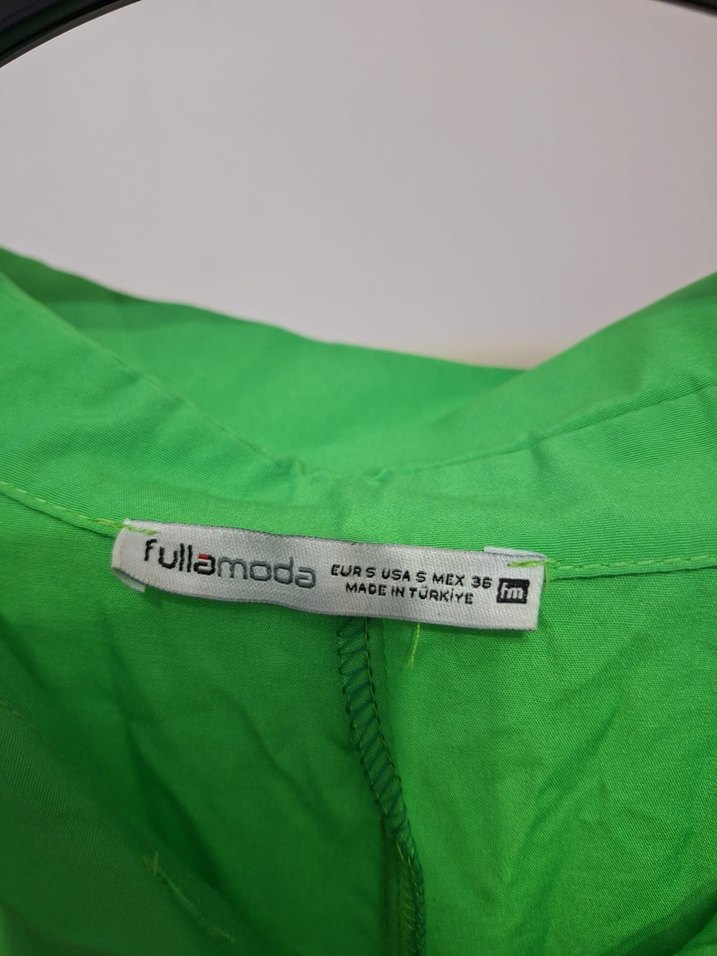 Yeşil Midi Düğmeli elbise - Görsel 5