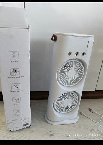 Diger Beyaz Çift Fanlı Masaüstü Vantilatör