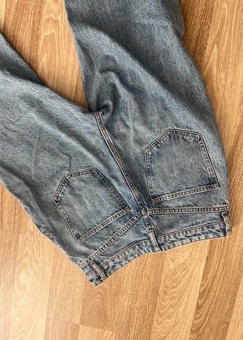 Zara Bohem Tarzı Baskılı Geniş Kesim Mavi Kot - Görsel 5