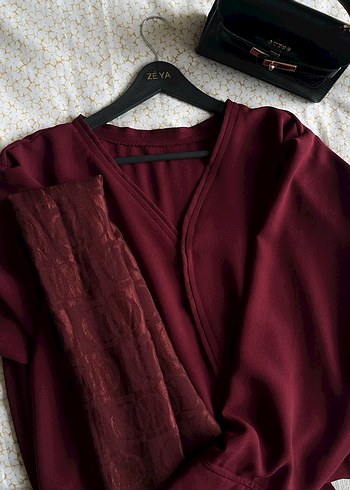 Bordo abaya - Görsel 5