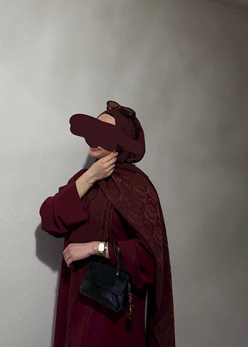 Bordo abaya - Görsel 3