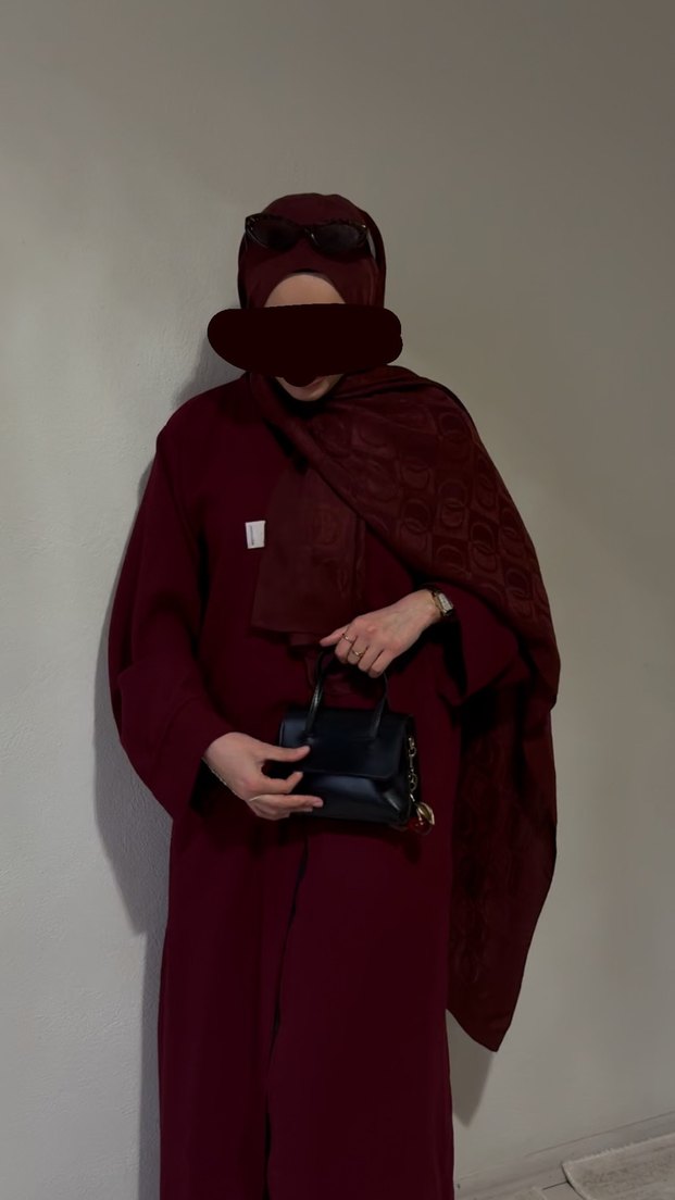 Bordo abaya - Görsel 2