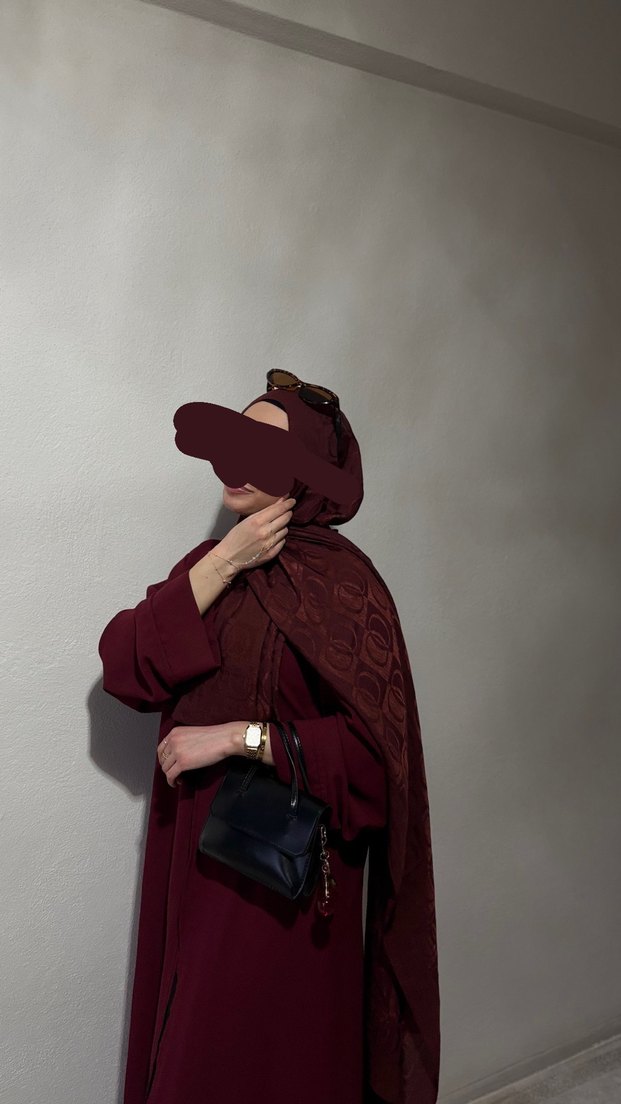 Bordo abaya - Görsel 3