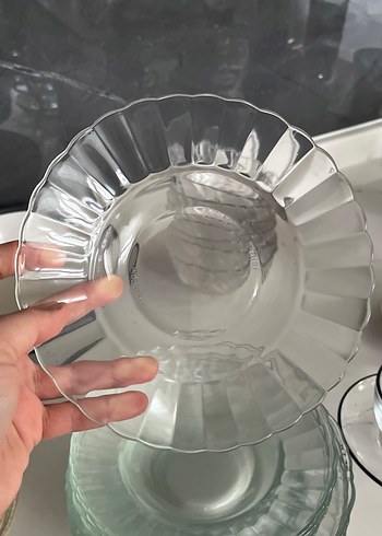 12 lı cam tabak seti - Görsel 3