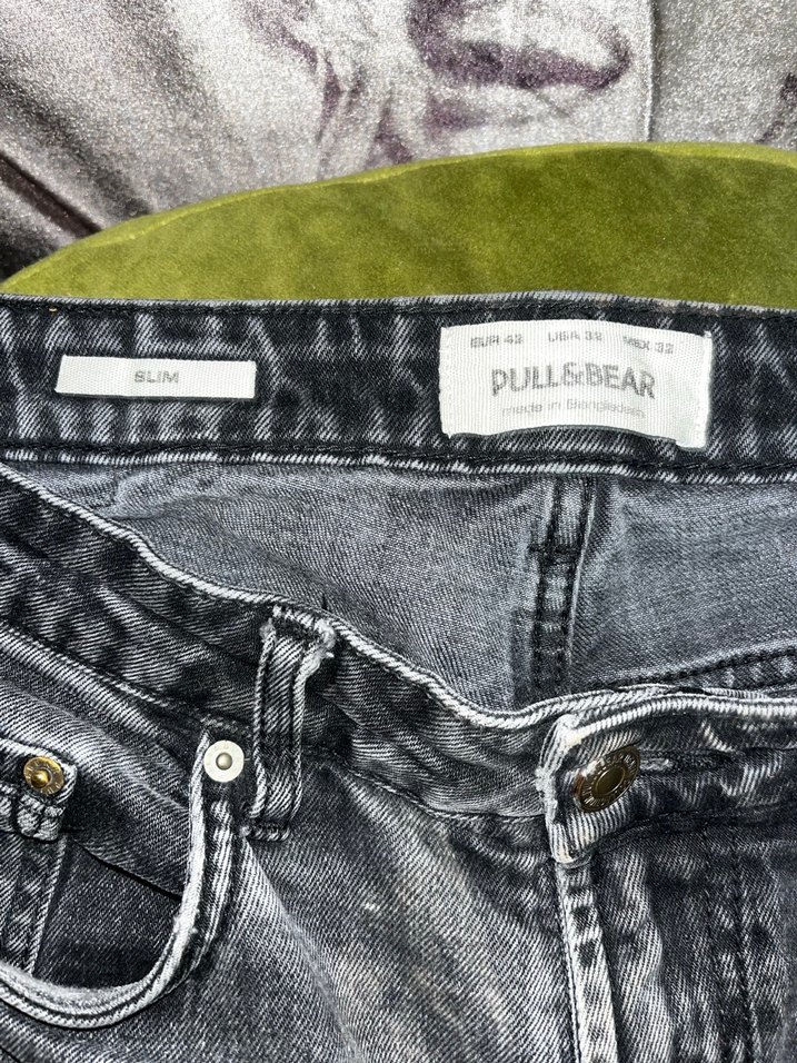 Pull&Bear Slim Siyah Erkek Kot Pantolon - Görsel 3