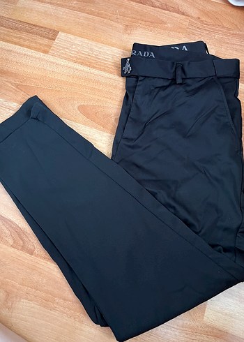 Prada Siyah Kumas Pantolon
