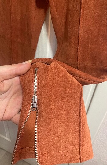 Twist Süet Pantolon - Görsel 5