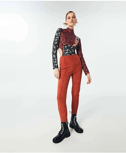 Twist Süet Pantolon - Görsel 6