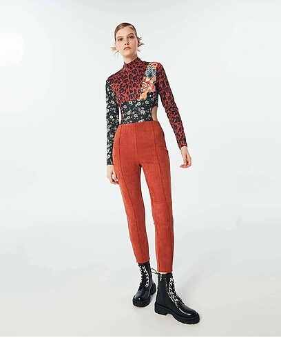 Twist Süet Pantolon - Görsel 7