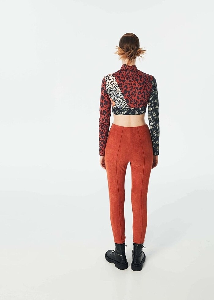 Twist Süet Pantolon - Görsel 4