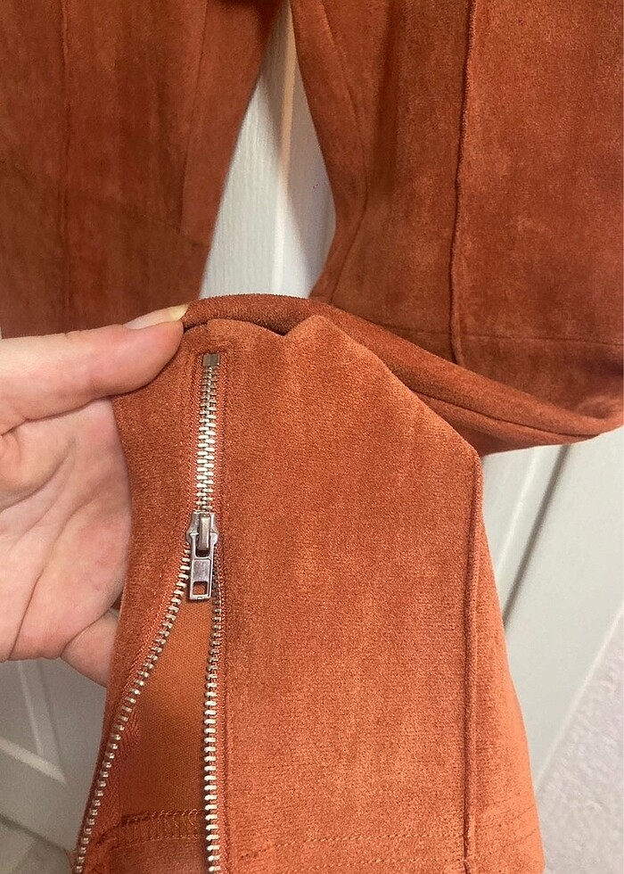 Twist Süet Pantolon - Görsel 5