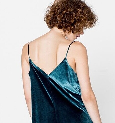 m Beden yeşil Renk Pull&Bear Velvet Bluz
