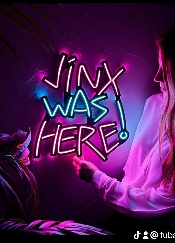 Jinx Was Here Neon Dekorasyon