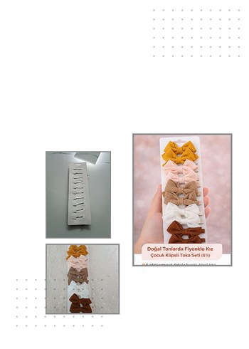 El Yapımı-Kız Çocuk Klipsli Toka Seti - Görsel 2