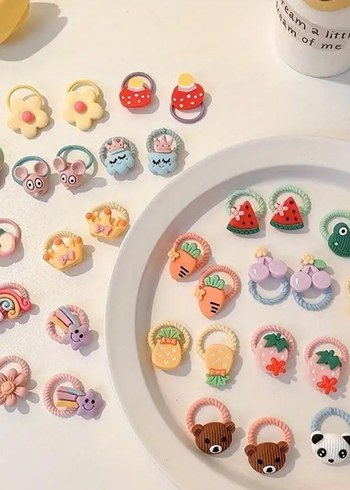 Figürlü Kız Çocuk Lastik Tokası - Görsel 2